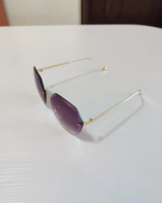Rimless Trimmed Round Sunglasses Rimless Trimmed Round Sunglasses